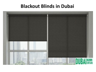 Blackout Blinds Dubai