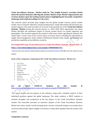 Trade Surveillance Systems Market