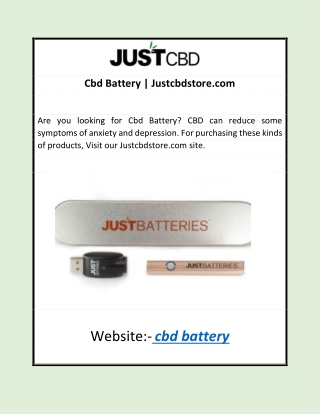 Cbd Battery | Justcbdstore.com