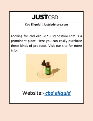 Cbd Eliquid | Justcbdstore.com