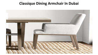 Classique Dining Armchair In Dubai