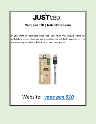 Vape pen 510 | Justcbdstore.com