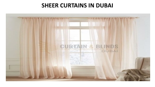 SHEER CURTAINS IN DUBAI