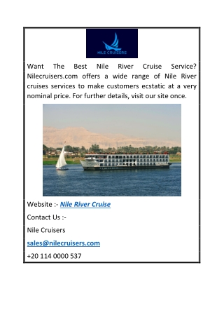 Nile River Cruise  Nilecruisers.com