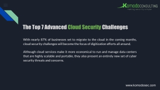 The Top 7 Advanced Cloud Security Challenges