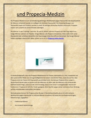 und Propecia-Medizin
