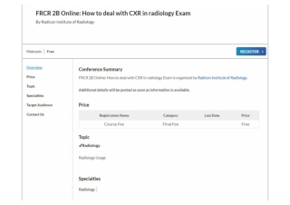 FRCR 2B Online How to deal with CXR in Radiology Exam