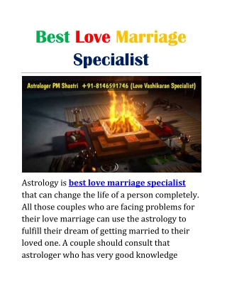 Best Love Marriage Specialist  91-8146591746