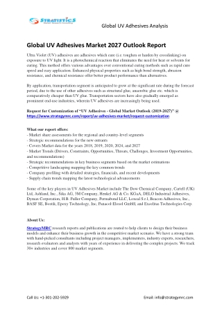 2027 UV Adhesives Market Country & Regional Analysis