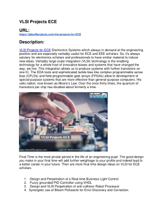 VLSI Projects ECE