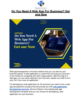 Do You Need A Web App For Business Get one Now