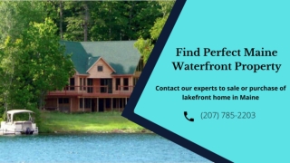 Find Perfect Maine Waterfront Property | PPT Guide