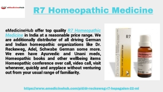 R7 Homeopathic Medicine