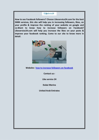 How To Increase Followers On Facebook  Likeservice24.com