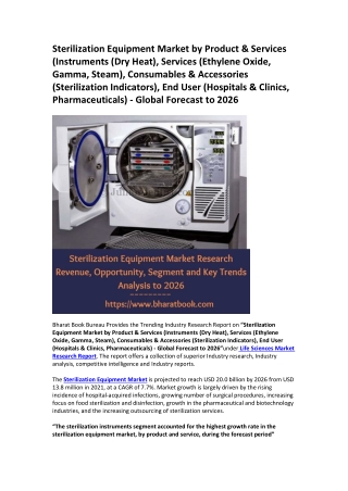 Sterilization Equipment Market Research Key Growth Factor Analysis & Research Study 2026