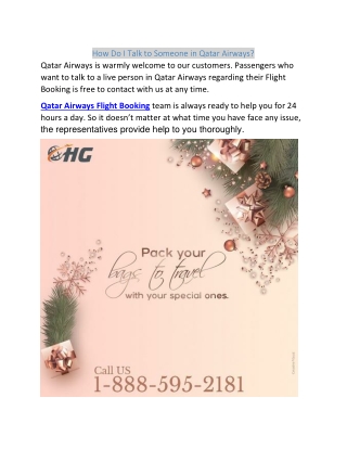 How Do I Talk to Someone in Qatar Airways?