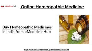 Consider Best Homeopathic Medicine Online