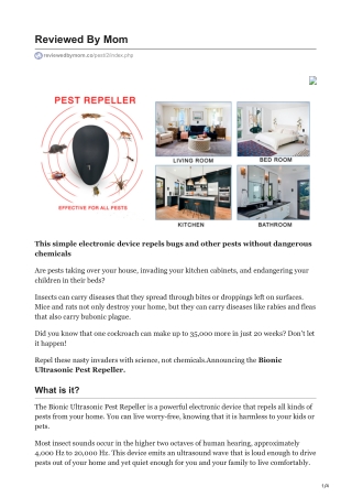 The Bionic Ultrasonic Pest Repeller Review
