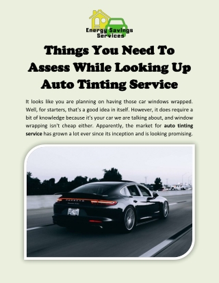 How To Get The Best Auto Tinting Service In Evansville?