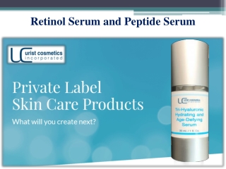 Retinol Serum and Peptide Serum