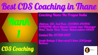 Best CDS Coaching in Thane