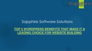 Top 5 WordPress Benefits That make it a Leading Choice for Website Building