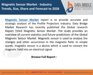 Global Magnetic Sensor Market registering a substantial CAGR in the forecast period of 2019-2026