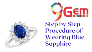 Step by Step Procedure of wearing Blue Sapphire
