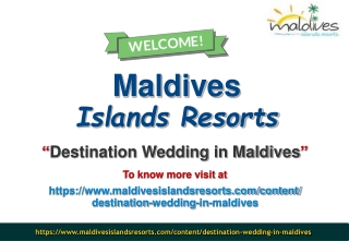 Destination Wedding in Maldives