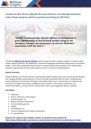 Cardiovascular Devices Market