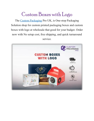 Custom Boxes with Logo
