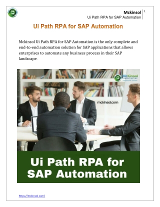 Ui Path RPA for SAP Automation