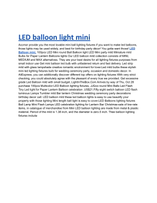 LED balloon light mini _ street signs for sale