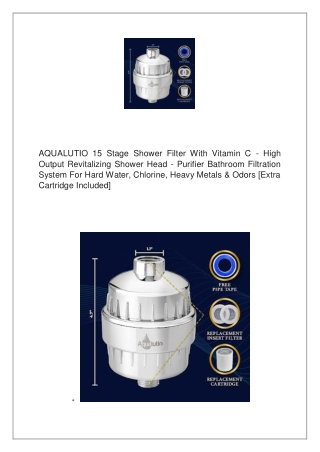 shower water filter AQUALUTIO