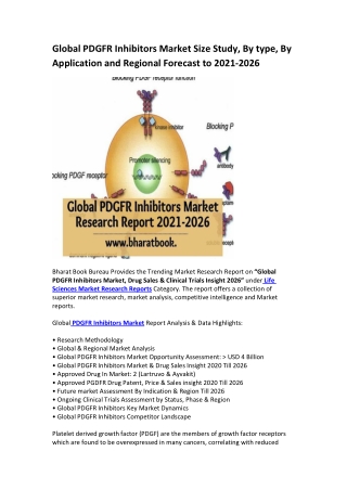 Global PDGFR Inhibitors Market Research Report 2021-2026