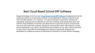 Best Cloud Based School ERP Software