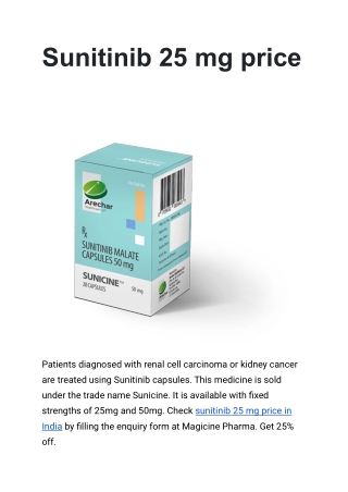 Sunitinib 25 mg price