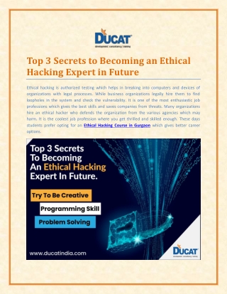 Know the Top 3 Secrets to Be an Ethical Hacking Expert