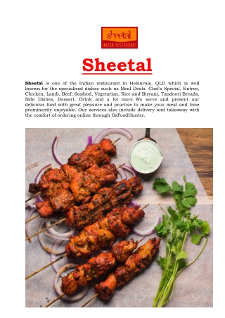 15% off - Sheetal Indian Restaurant Helenvale, QLD