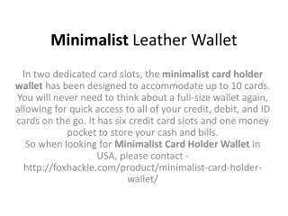 Minimalist Leather Wallet