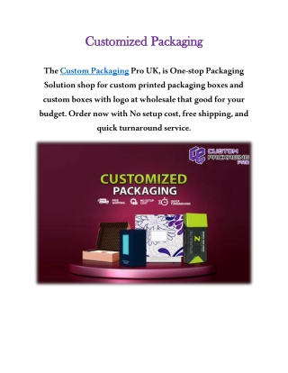 Customized Packaging