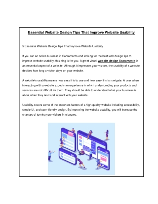 Essential Website Design Tips That Improve Website Usability