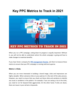 Key PPC Metrics to Track in 2021
