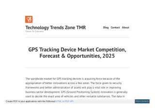 GPS Tracking Device Market Demand and Research Insights by 2025