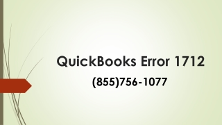 QuickBooks Error 1712