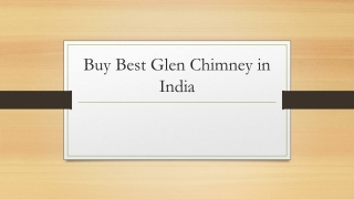 Buy Best Glen Chimney in India