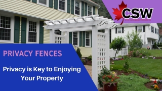 Renowned Privacy Fence Solutions from CSW