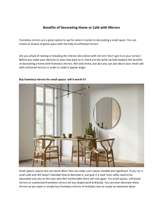 Benefits of Decorating Home or Café with Mirrors-converted