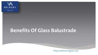 Benefits Of Glass Balustrade 