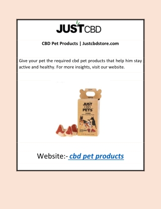 CBD Pet Products | Justcbdstore.com